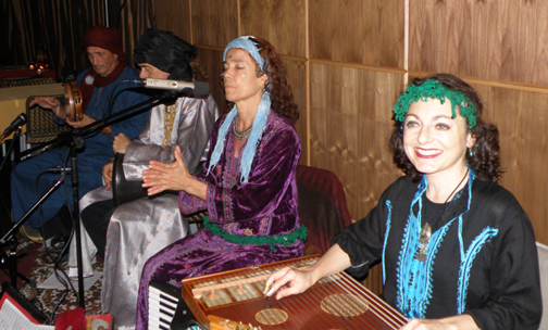 Al 'Azifoon members dressed for a Moroccan-themed corporate performance at Chambers, SF, CA, December 2012